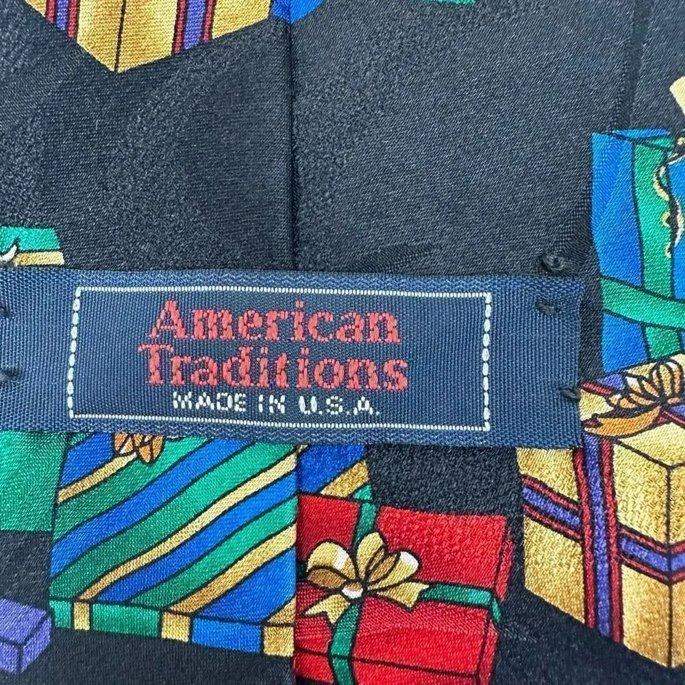 American Traditions Multi Color‎ Christmas Gifts Tie